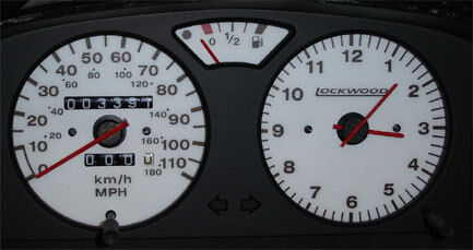Lockwood Peugeot 106 0-110MPH VDO Instruments - no Rev GREEN (A) Dial Kit 44N1