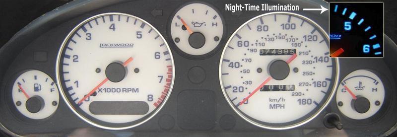 Lockwood Mazda MX-5 Mk1 1989-98 with Speedo Converter SILVER (G) Dial Kit 40TTT3