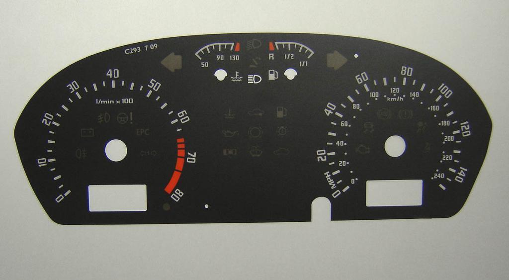 Lockwood Skoda Fabia BLACK Dial Conversion Kit C293