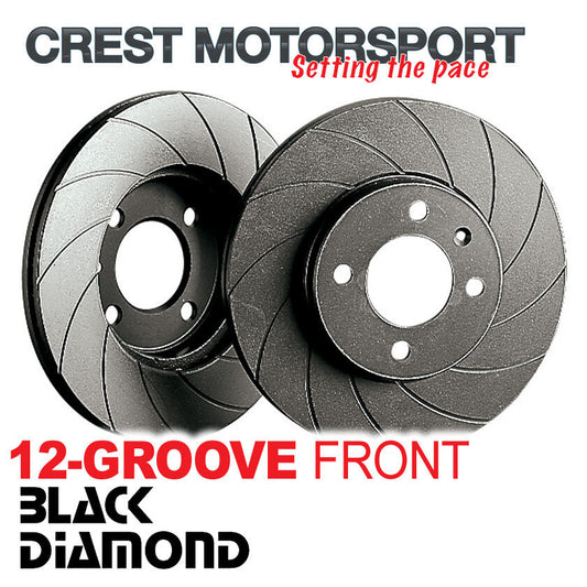 BLACK DIAMOND 12-Groove Vented Front Brake Discs (257mm) Grooved KBD1369G12