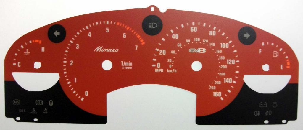Lockwood Holden Monaro RED Dial Conversion Kit C535