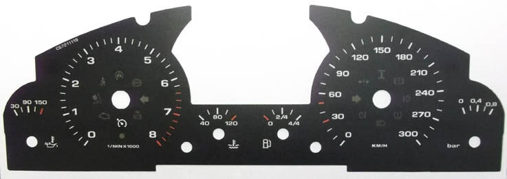 Lockwood Porsche Cayenne Mk1 2002-2010 BLACK Dial Conversion Kit C672