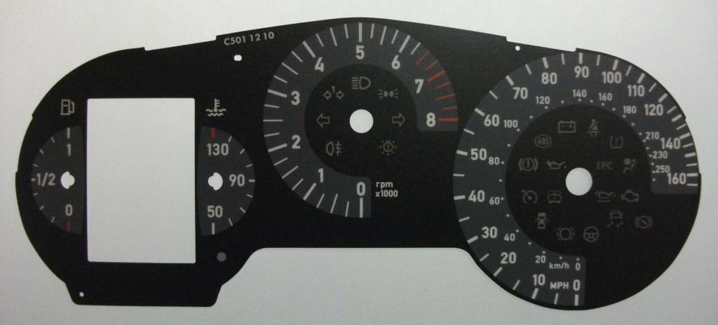 Lockwood Seat Leon 160MPH BLACK Dial Conversion Kit C501