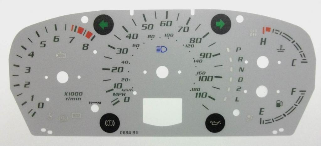 Lockwood Toyota Camry GREY Dial Conversion Kit C634