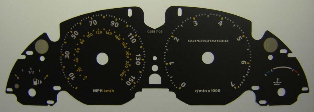 Lockwood Range Rover Sport Supercharged BLACK Dial Conversion Kit C298