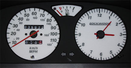 Lockwood Peugeot 106 115MPH Jaeger no Rev - no Rest Pegs RED (G) Dial Kit