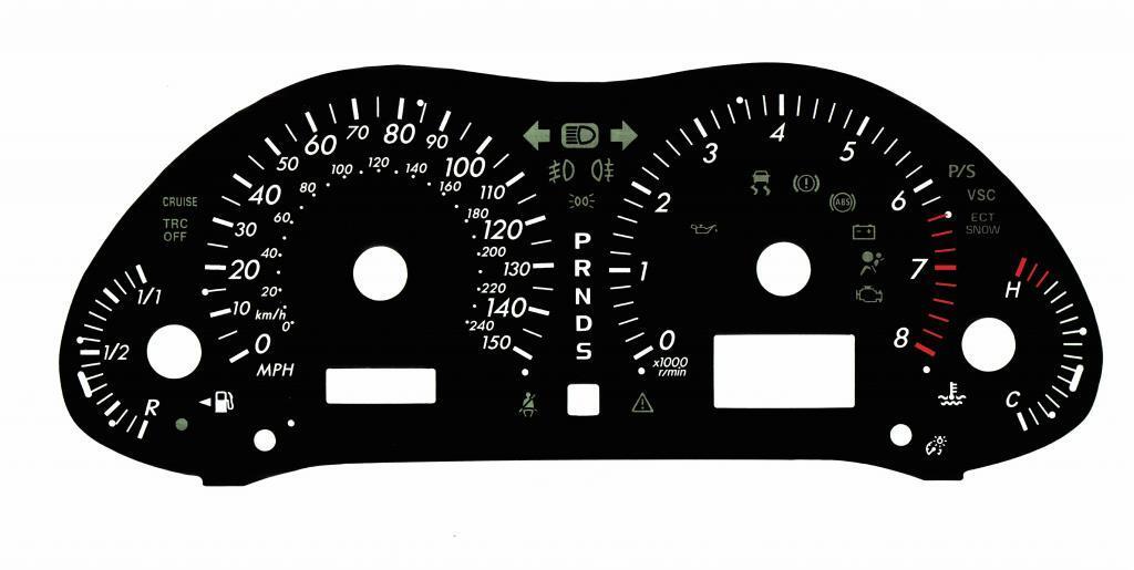 Lockwood Toyota Avensis Mk2 2003-08 Petrol Auto BLACK Dial Conversion Kit C868A