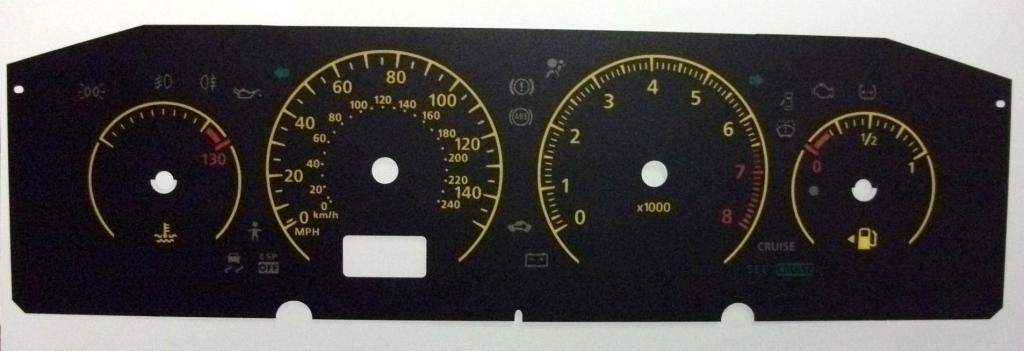 Lockwood BLACK Dial Conversion Kit for Nissan Primera C710