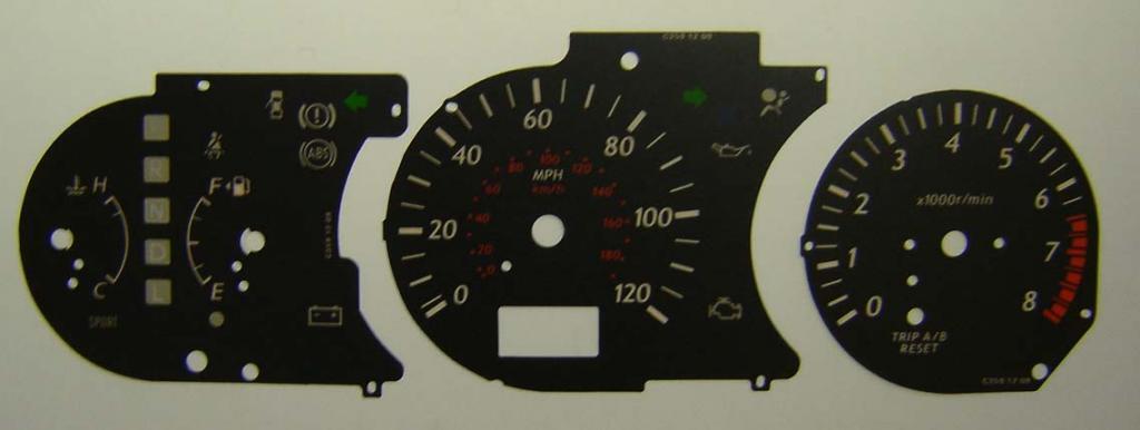 Lockwood BLACK Dial Conversion Kit for Nissan Primera C359