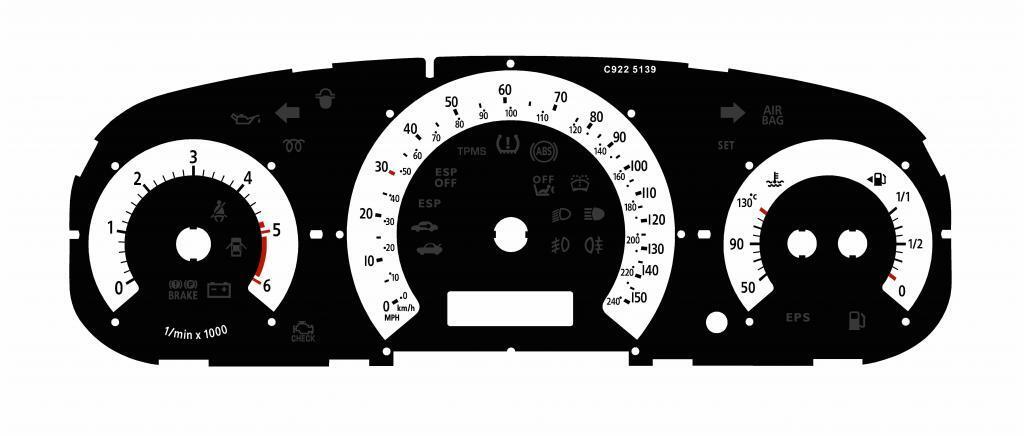 Lockwood Kia Cee'd Diesel BLACK Dial Conversion Kit C922
