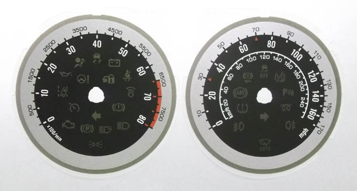 Lockwood Vauxhall Insignia Petrol BLACK & SILVER Dial Conversion Kit C921