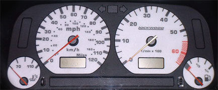 Lockwood VW Polo Mk3 (6N) 1994-1999 120MPH YELLOW (ST) Dial Kit 44WW
