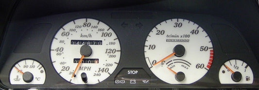 Lockwood Peugeot 306 with Oil Gauge (Petrol & Diesel) SILVER (ST) Dial Kit 40AAA