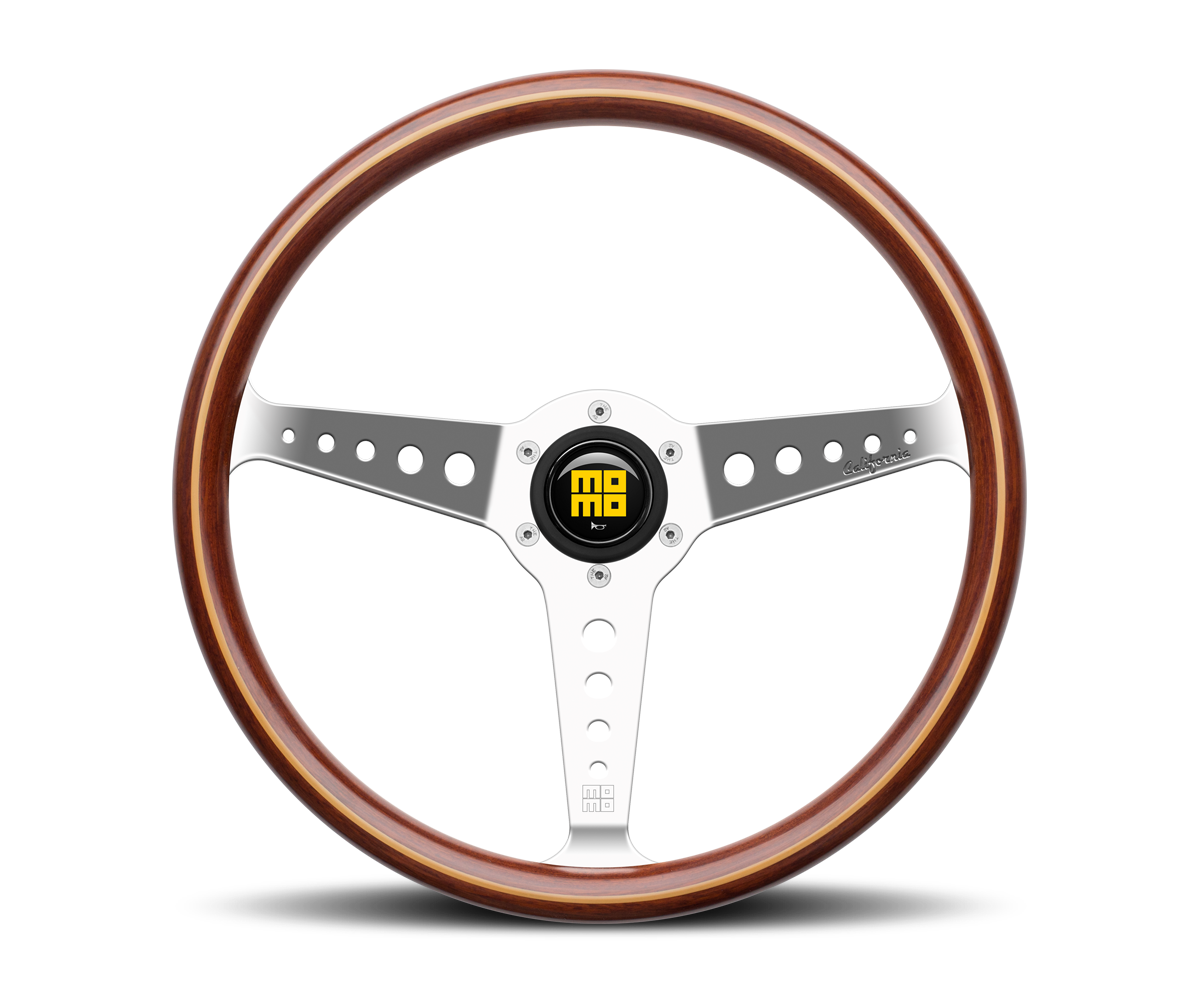 Momo Steering wheel - CALIFORNIA HERITAGE- POLISHED SPOKES/WOOD Ø360mm