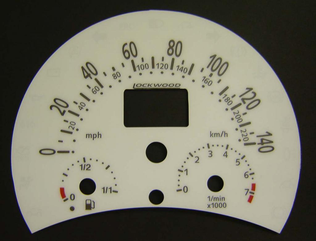 Lockwood VW Beetle 1999- BLACK (ST) Dial Kit 44LLc