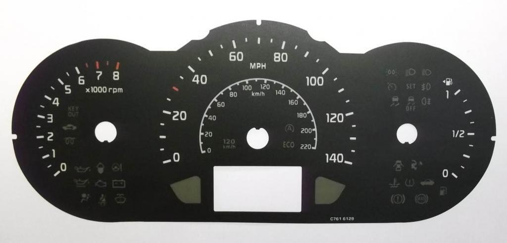 Lockwood Kia Rio Petrol BLACK Dial Conversion Kit C761