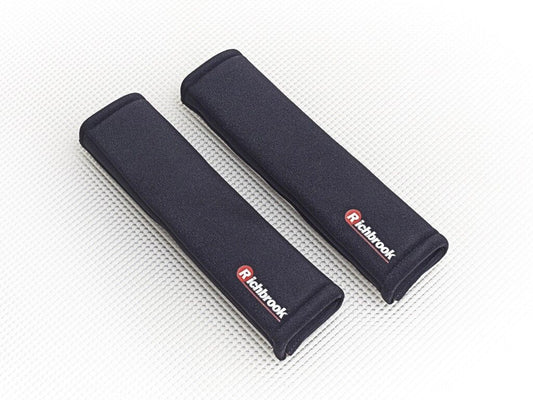 Richbrook Logo Seat Belt Shoulder Pads / BLACK Padded Car Harness Pads