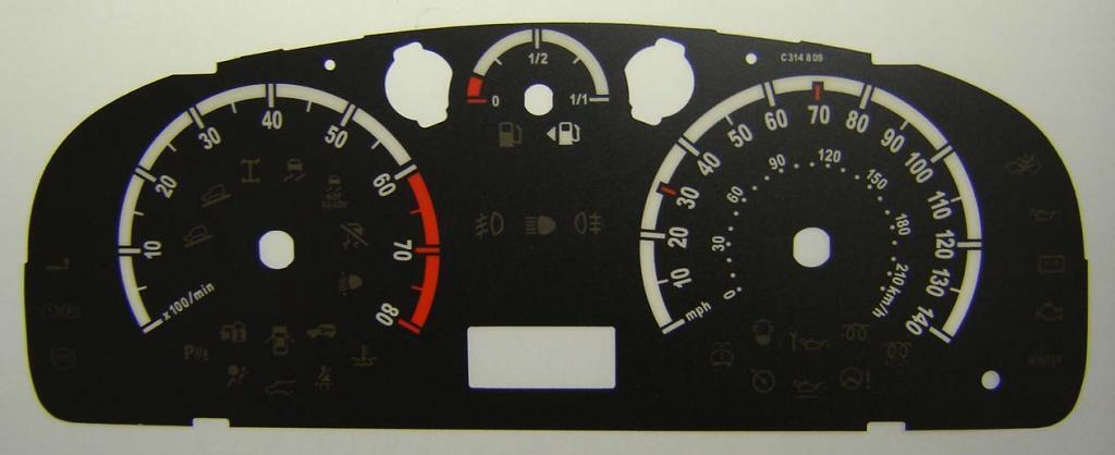 Lockwood Vauxhall Antara BLACK Dial Conversion Kit C314