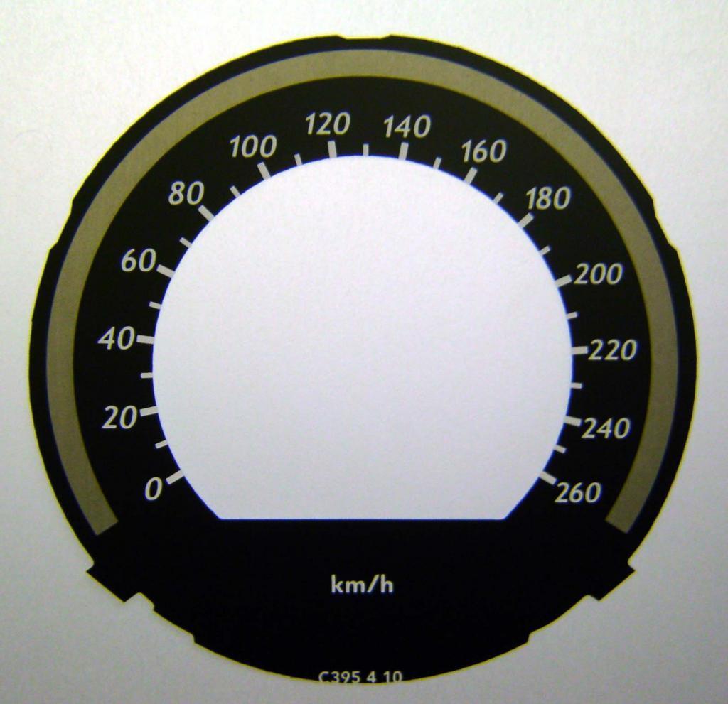 Lockwood Mercedes C-Class KMH BLACK Dial Conversion Kit C395