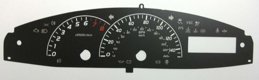 Lockwood Toyota Yaris Mk2 BLACK Dial Conversion Kit C531