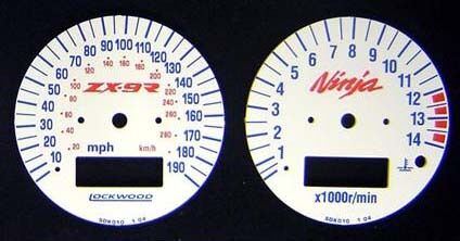 Lockwood Kawasaki ZX9R 'C' & 'C2' 1998-1999 WHITE (ST) Dial Kit SDK010