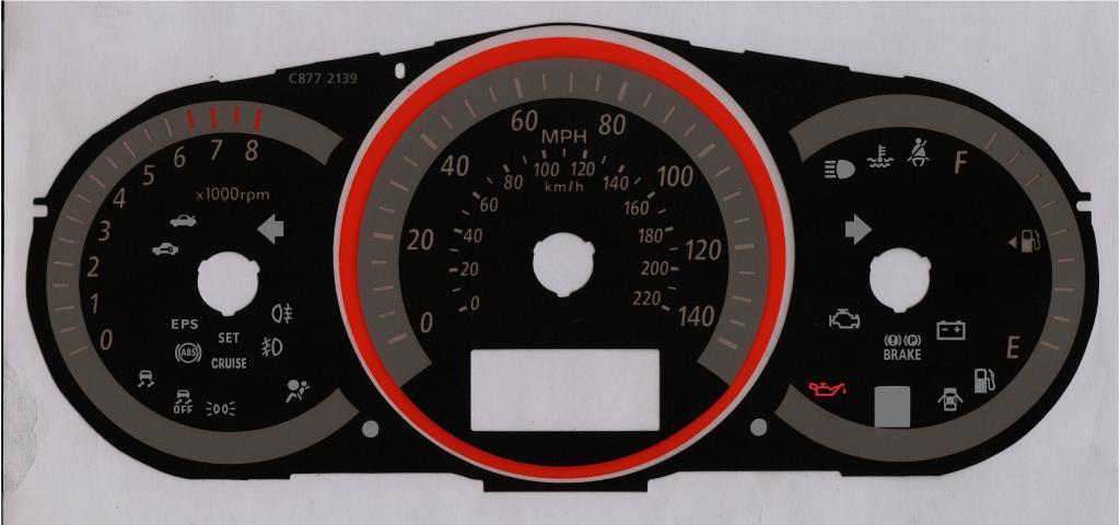 Lockwood Kia Cerato Petrol Automatic BLACK Dial Conversion Kit C877