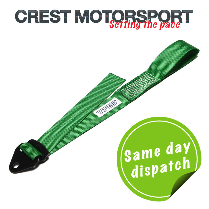 TRS Adjustable Tow Eye Strap/Loop GREEN (MSA Compliant) Race/Rally/Competition
