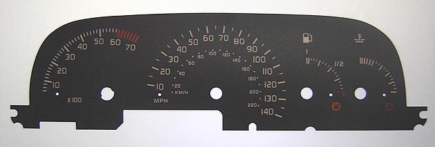 Lockwood Renault Laguna Mk1 140MPH/220KMH BLACK Dial Conversion Kit C067