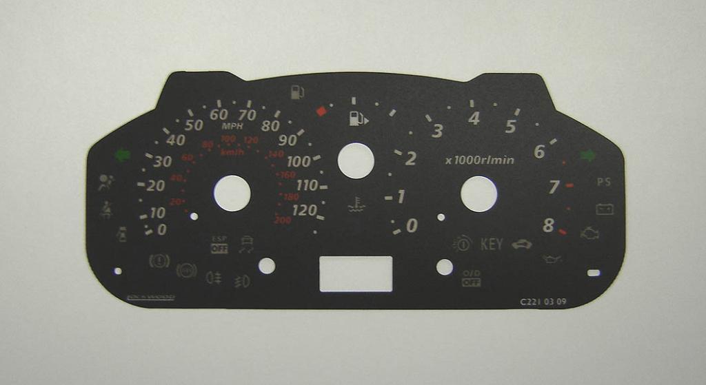 Lockwood BLACK Dial Conversion Kit for Nissan Micra C221