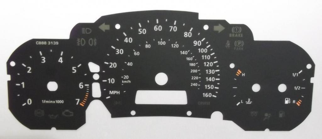 Lockwood Saab 93 BLACK Dial Conversion Kit C888