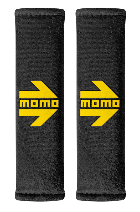 Momo Shoulder Seat Belt Harness Pads - ARROW - BLACK (PAIR)