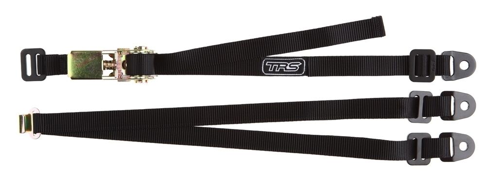 TRS Spare Wheel Strap BLACK - 3-Point Fixed Adjustable Ratchet Tie-Down 25mm/1"
