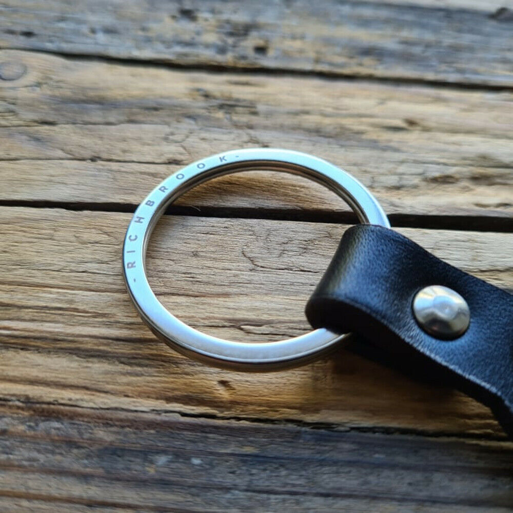 Richbrook Official Licensed BLUE Embossed Leather Keyring - Ford