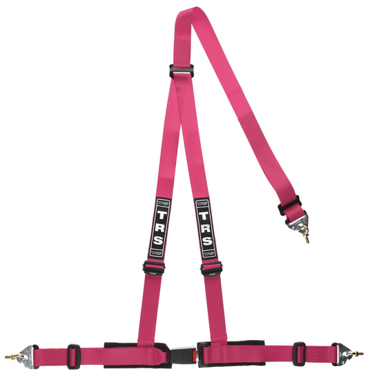 TRS Bolt-In Budget 3 Point Harness PINK - Road Legal ECE Approved (Saloon)