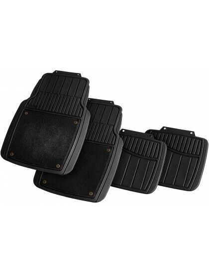'Cut to size' Set of PVC car floor mats with detachable carpets