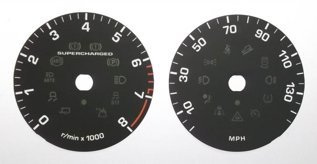 Lockwood Range Rover Sport Supercharged 2010 BLACK Dial Conversion Kit C755