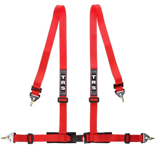 2 x TRS Clubman 4 Point Harness RED (Snap Hook) - Road Legal ECE Approved