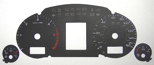 Lockwood Audi A4 (B7) 2005-2008 Diesel BLACK Dial Conversion Kit C051