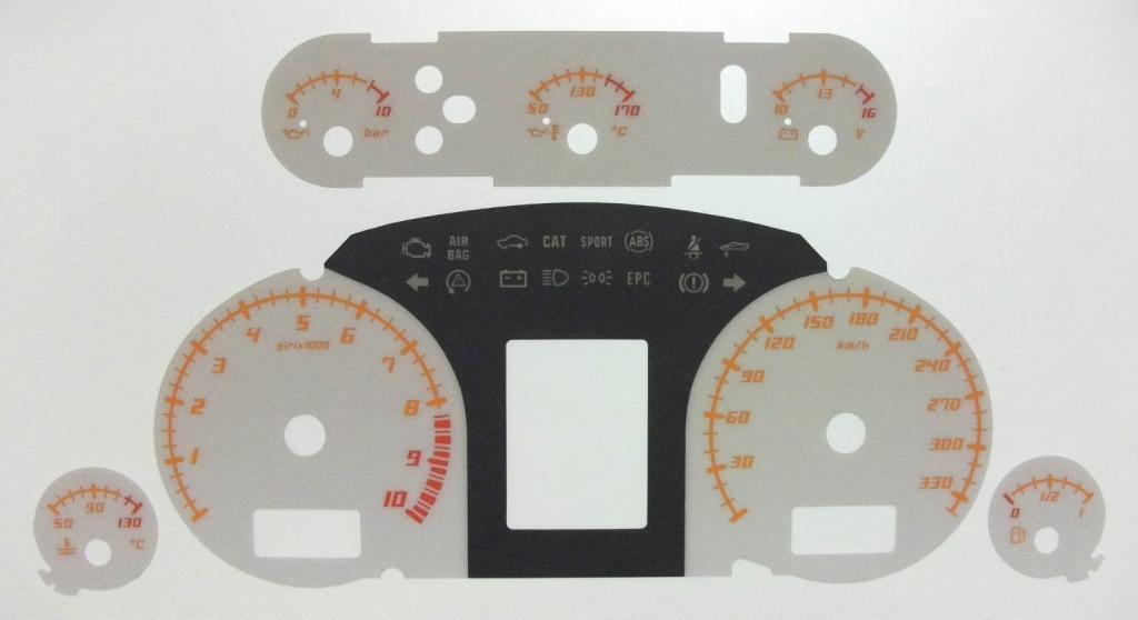 Lockwood Lamborghini Gallardo KMH WHITE Dial Conversion Kit C601