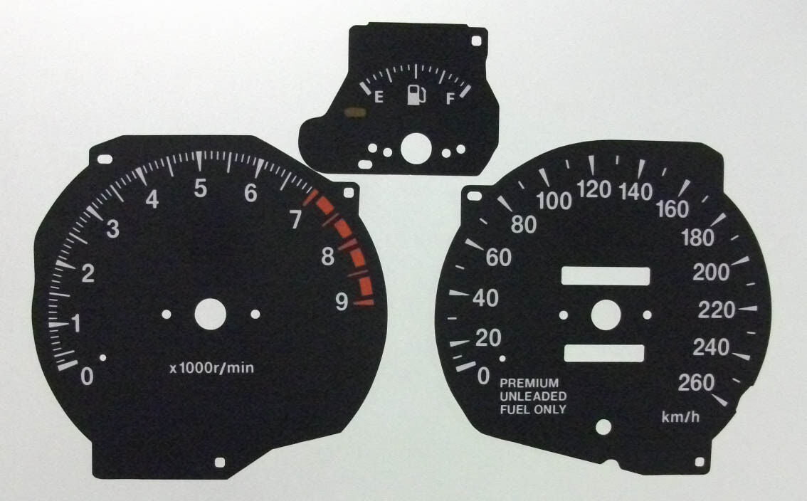 Lockwood Mitsubishi GTO KMH BLACK Dial Conversion Kit C620