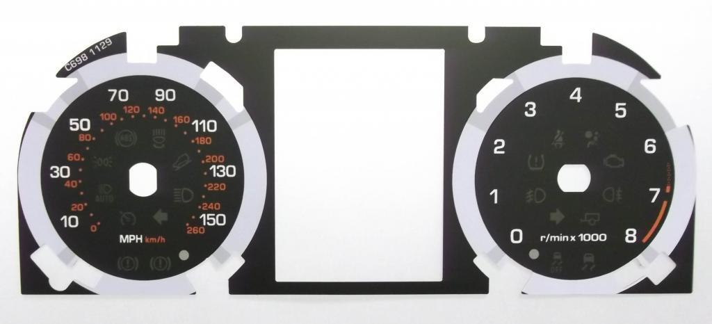 Lockwood Range Rover Evoque Petrol BLACK Dial Conversion Kit C698