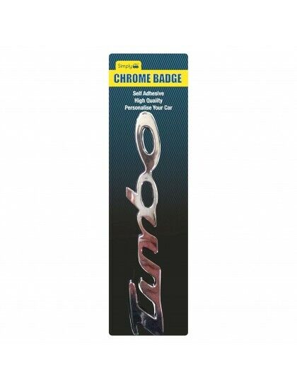 Self Adhesive Chrome 'Turbo' Badge