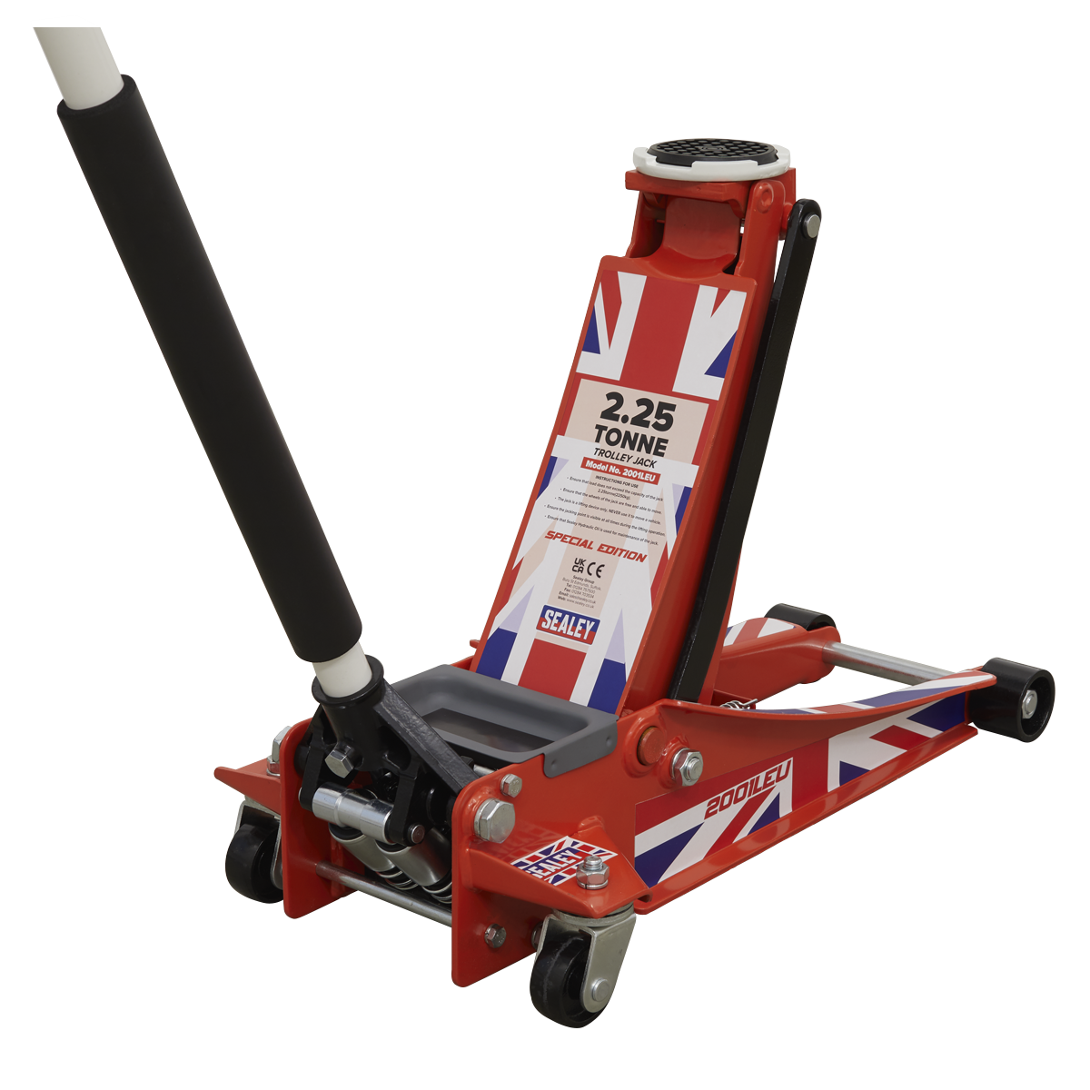 Trolley Jack 2.25tonne Low Entry Rocket Lift - Union Flag (Sealey 2001LEU)
