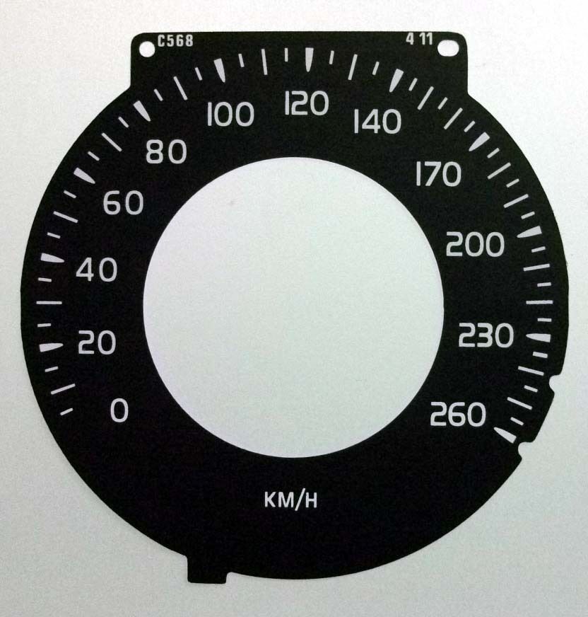 Lockwood Volvo XC70 KMH Speedo Only BLACK Dial Conversion Kit C568