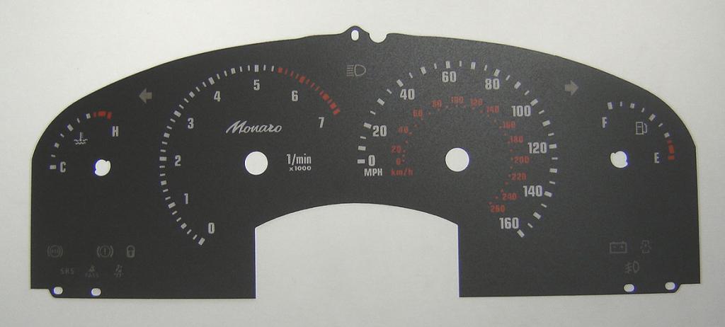 Lockwood Holden Monaro BLACK Dial Conversion Kit C160A