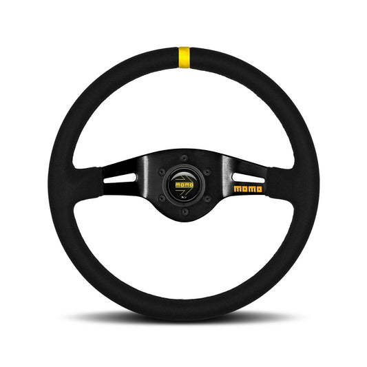 Momo Steering wheel (track) - MOD. 03 - BLACK SPOKE/BLACK SUEDE Ø350mm
