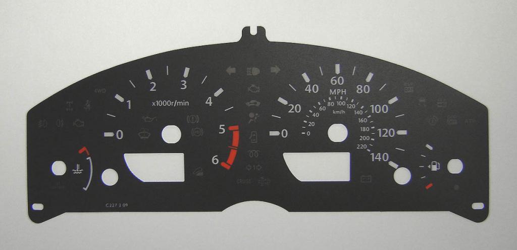 Lockwood BLACK Dial Conversion Kit for Nissan Navara C227