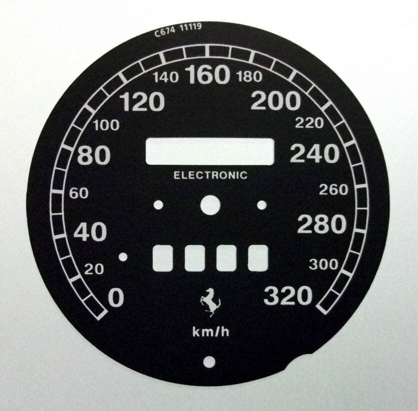 Lockwood Ferrari F355 KMH BLACK Dial Conversion Kit C674