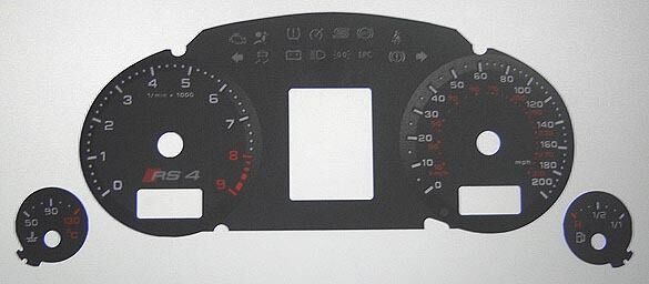 Lockwood Audi RS4 BLACK Dial Conversion Kit C080