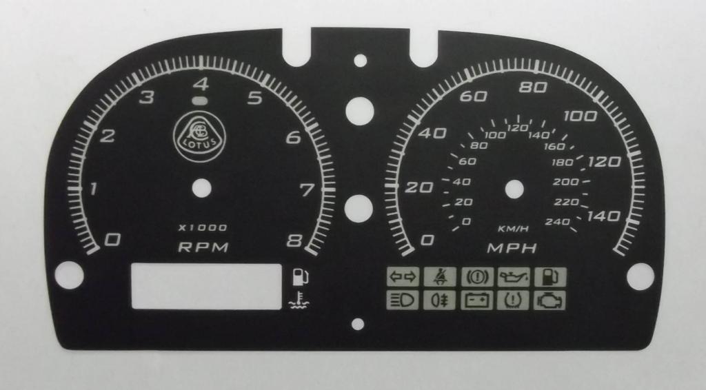 Lockwood Lotus Elise Series 2 S2 BLACK Dial Conversion Kit C879